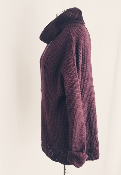 💥Just In💥Free People Burgandy Sweater...Sz M - Picture 2 of 7
